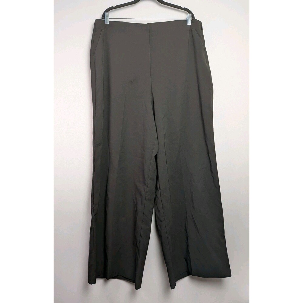 Torrid Wide Leg Dress Pants Women's Plus Sz 18 High Rise Black Side Zip Trousers